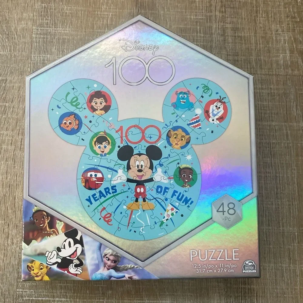Disney Puzzle 100th Anniversary 48 Pieces Kids Ages 4 & Up Mickey Mouse Ears NWT